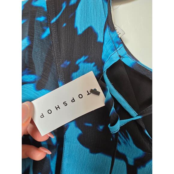 Topshop NWT Ruffle Chuck on Midi Dress Size 8 -10 - Picture 8 of 9